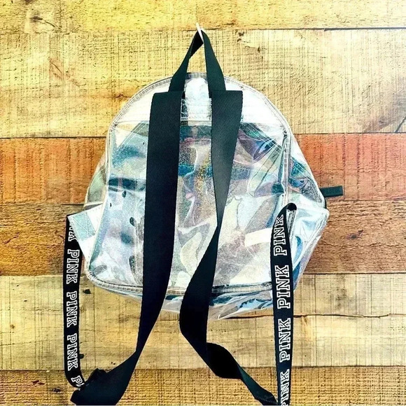 Victoria Secrets Pink Mini Clear Sparkle Dog Backpack main image 8
